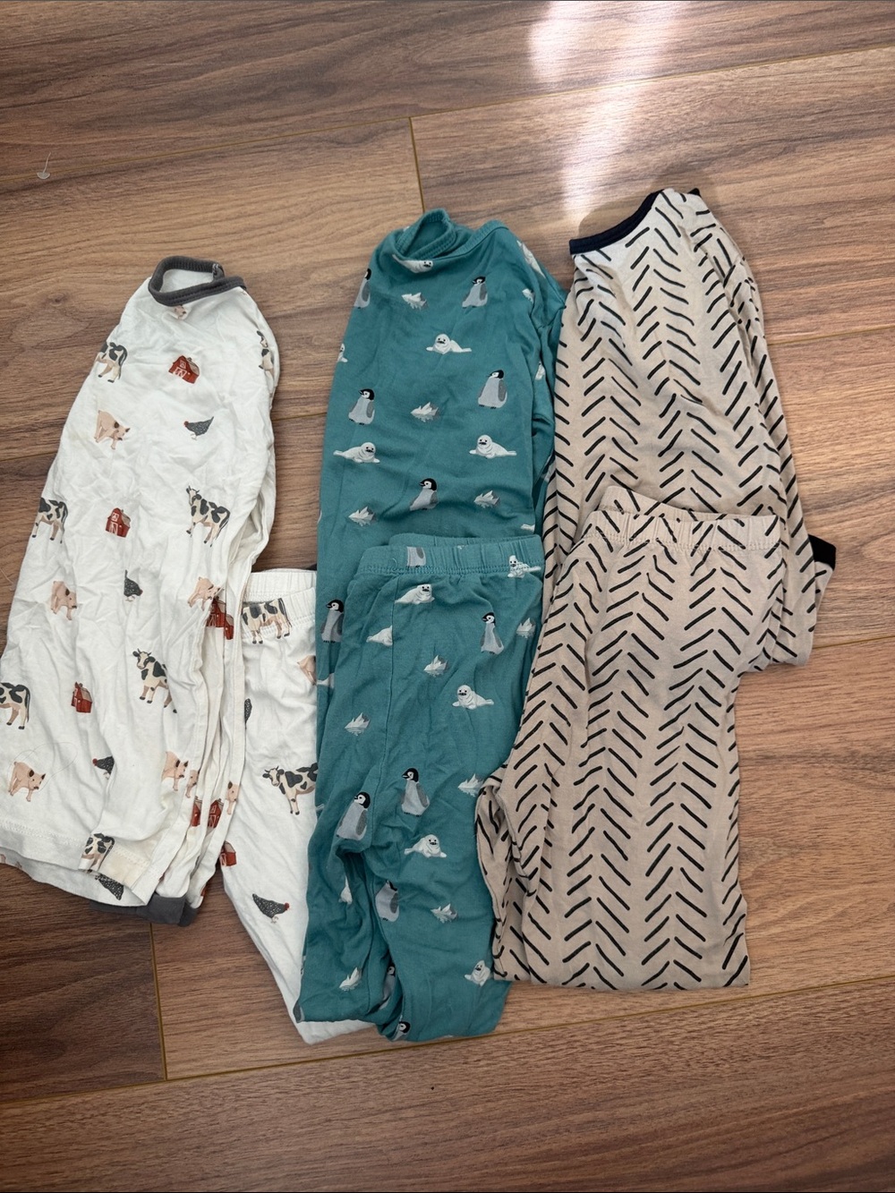 Kyte BABY Teal Penguin Pajama Set - Soft Green-Blue Sleepwear